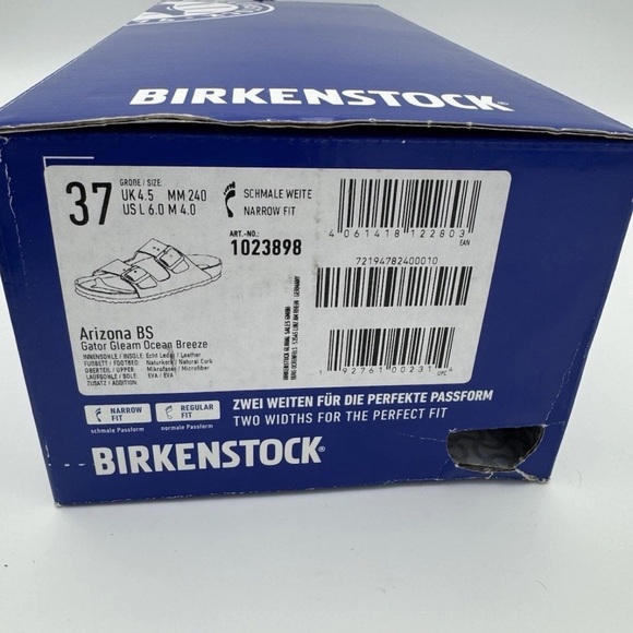 New Birkenstock Arizona Women’s Gator Gleam Two Strap Comfort Sandal Size 37 6 - Picture 6 of 8